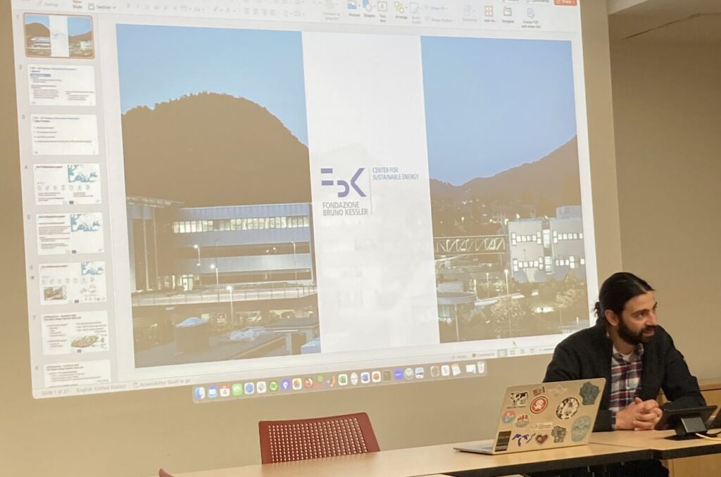 Prof. Francesco Ghionda presenting the FLEXIndustries project during a seminar at the Chemical Engineering Department at the University of Wisconsin, Madison.